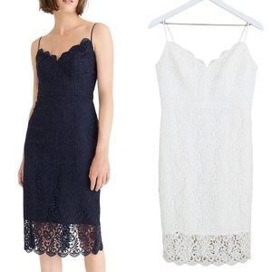 J. Crew NWT Style H7373 White‎ Guipure Lace Spaghetti Dress Size 6